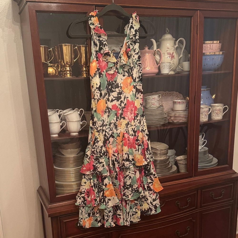 Ralph Lauren Multicolor Floral Ruffle Dress